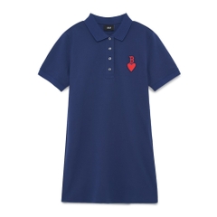 Đầm MLB Heart Slim Fit Collar Boston Red Sox Navy