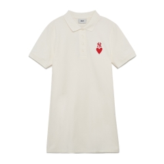 Đầm MLB Heart Slim Fit Collar New York Yankees Cream