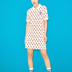 Đầm MLB Women's Classic Monogram Collar Dress LA Dodgers Cream