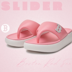 Dép MLB Korea Base Flip Flops Boston Rad Sox Pink