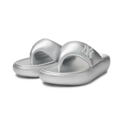 Dép MLB Korea Base Flip Flop Silver New York Yankees Grey