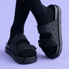 Dép MLB Chunky Bouncer Two Strap New York Yankees Black