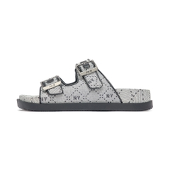 Dép MLB Double Slide Jacquard Diamond Monogram New York Yankees Black