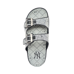 Dép MLB Double Slide Jacquard Diamond Monogram New York Yankees Black