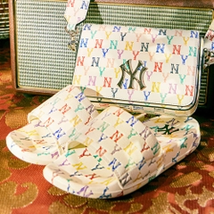 Dép MLB New Mound Monogram New York Yankees White