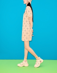 Sandals MLB BigBall Chunky Mask Diamond Monogram Boston Red Sox Cream