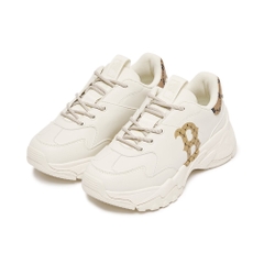 Giày MLB BigBall Chunky Mono Heel Boston Red Sox D.Beige