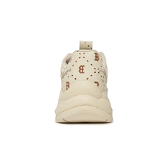 Giày MLB BigBall Chunky Saffiano Diamond Monogram Boston Red Sox Beige