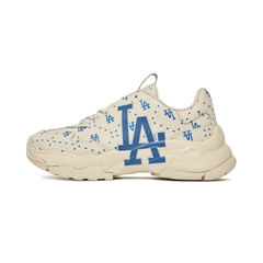 Giày MLB BigBall Chunky Saffiano Diamond Monogram LA Dodgers Ivory