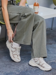 Giày MLB Korea Ace Runner V2 New York Yankees Beige