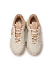 Giày MLB Korea BigBall Chunky Window Velvet Mono Boston Red Sox Brown