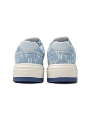 Giày MLB Korea Chunky Liner Denim Classic Mono New York Yankees Skyblue