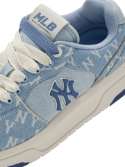 Giày MLB Korea Chunky Liner Denim Classic Mono New York Yankees Skyblue
