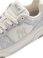 Giày MLB Korea Chunky Liner Denim Mono SL New York Yankees Grey