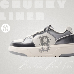 Giày MLB Korea Chunky Liner Hologram Boston Red Sox Gray