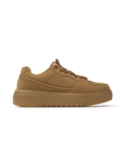 Giày MLB Korea Chunky Liner Nubuck New York Yankees Mustard