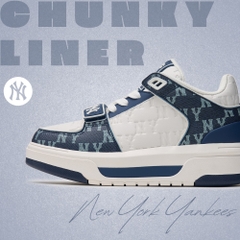 Giày MLB Cổ Cao Chunky Liner Mid Classic Monogram New York Yankees Navy