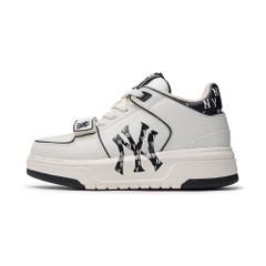 Giày MLB Cổ Cao Chunky Liner Mid Heel Classic Mono New York Yankees Black