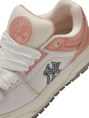 Giày MLB Korea Chunky Liner Wide Saffiano New York Yankees Pink