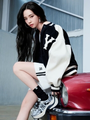 Giày MLB Korea Curve Runner New York Yankees Silver [Karina PICK]