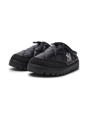 Giày MLB Korea Plush Quilted Mule New York Yankees Black