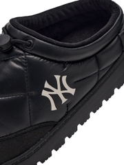Giày MLB Korea Plush Quilted Mule New York Yankees Black