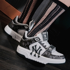 Giày MLB Cổ Cao Chunky Liner Mid Denim New York Yankees Black