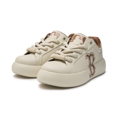 Giày MLB Korea Chunky Classic Base Heel Monogram Boston Red Sox Brown