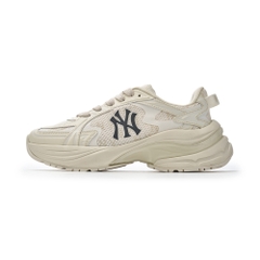 Giày MLB Curve Runner Monogram New York Yankees Beige