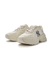 Giày MLB Curve Runner Monogram New York Yankees Beige