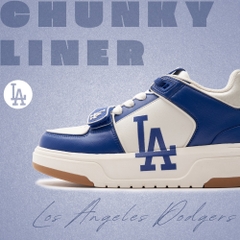 Giày MLB Cổ Cao Chunky Liner Mid Saffiano LA Dodgers Blue