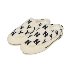 Giày MLB Mule Fleece Monogram New York Yankees Cream