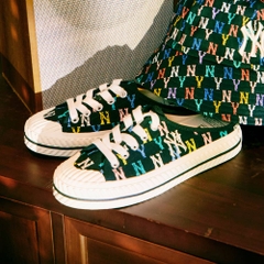 Giày MLB Mule Playball Origin Monogram New York Yankees Black