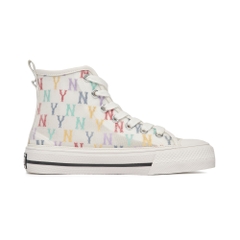 Giày MLB Playball High Monogram Mesh New York Yankees Ivory