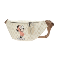 Túi MLB x DISNEY Mickey Monogram Hip Sack New York Yankees Beige