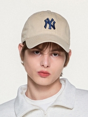Mũ Lưỡi Trai MLB Ace Unstructured Ball Cap New York Yankees Beige [Karina PICK]