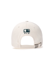 Mũ Lưỡi Trai MLB Varsity One Point Buckle Logo Wappen Unstructured Ball Cap LA Dodgers Cream