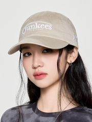 Mũ Lưỡi Trai MLB Jelly Unstructured Ball Cap New York Yankees Beige [Karina PICK]