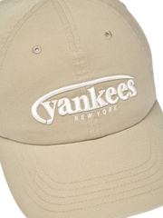 Mũ Lưỡi Trai MLB Jelly Unstructured Ball Cap New York Yankees Beige [Karina PICK]