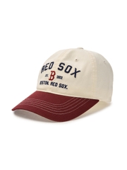 Mũ Lưỡi Trai MLB Varsity Lettering Color Block Unstructured Ball Cap Boston Red Sox Cream