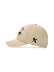 Mũ Lưỡi Trai MLB Varsity Vintage Culsive Stitch Unstructured Ball Cap New York Yankees Beige [Karina PICK]