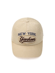 Mũ Lưỡi Trai MLB Varsity Vintage Culsive Stitch Unstructured Ball Cap New York Yankees Beige [Karina PICK]