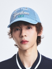 Mũ Lưỡi Trai MLB Color Denim Unstructured Ball Cap New York Yankees Blue