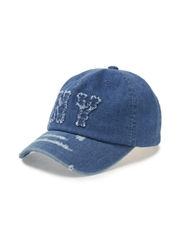 Mũ Lưỡi Trai MLB Basic Coopers Denim 5PANEL Unstructured Ball Cap New York Yankees Blue