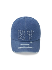 Mũ Lưỡi Trai MLB Basic Coopers Denim 5PANEL Unstructured Ball Cap New York Yankees Blue