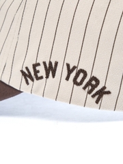 Mũ Lưỡi Trai MLB Signature Stripe Unstructured Ball Cap New York Yankees Brown [Karina PICK]