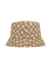 Nón Bucket MLB Classic Mono Jacquard Bucket Hat New York Yankees Beige