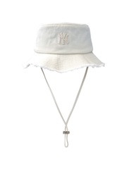 Nón Bucket MLB Colored Denim Safari Bucket Hat New York Yankees Cream