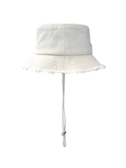 Nón Bucket MLB Colored Denim Safari Bucket Hat New York Yankees Cream
