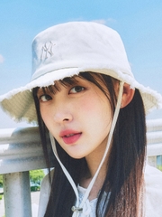 Nón Bucket MLB Colored Denim Safari Bucket Hat New York Yankees Cream